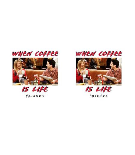 Friends When Coffee Is Life Mug (White/Red) (One Size) - UTPM6414