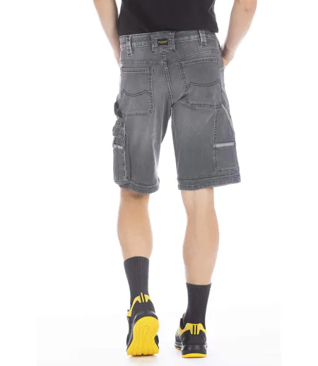 Bermuda de travail en denim stretch SUNJOBG