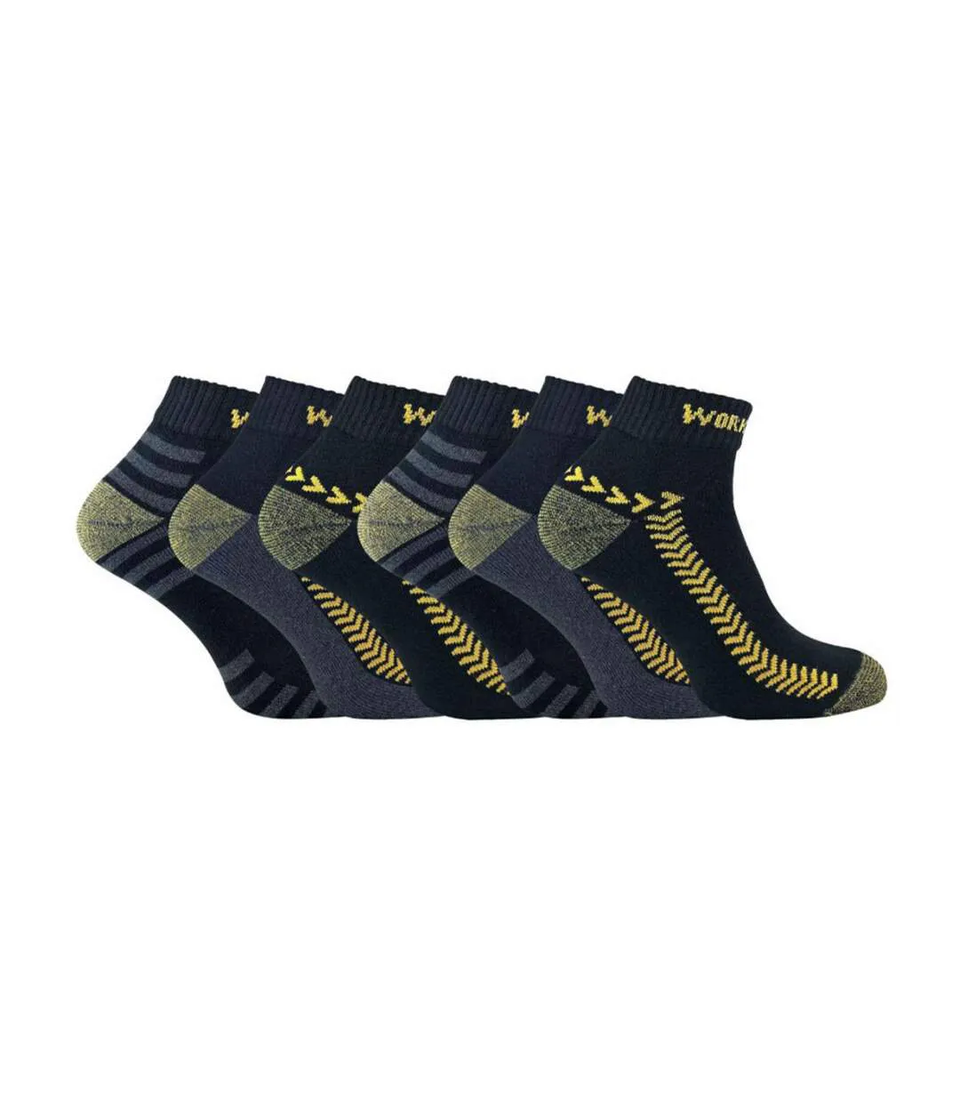 6 Paires Chaussettes de Travail Homme Coton Basses-1