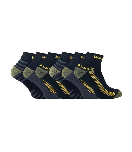 6 Paires Chaussettes de Travail Homme Coton Basses