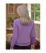Womens/ladies Cashmere Crew Neck Jumper Allium Purple WoolOvers-2