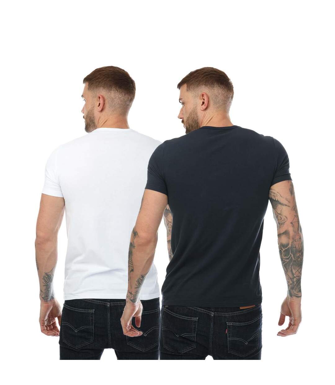 Pack of 2  Mens underwear logo t-shirt  white/black Emporio Armani-2