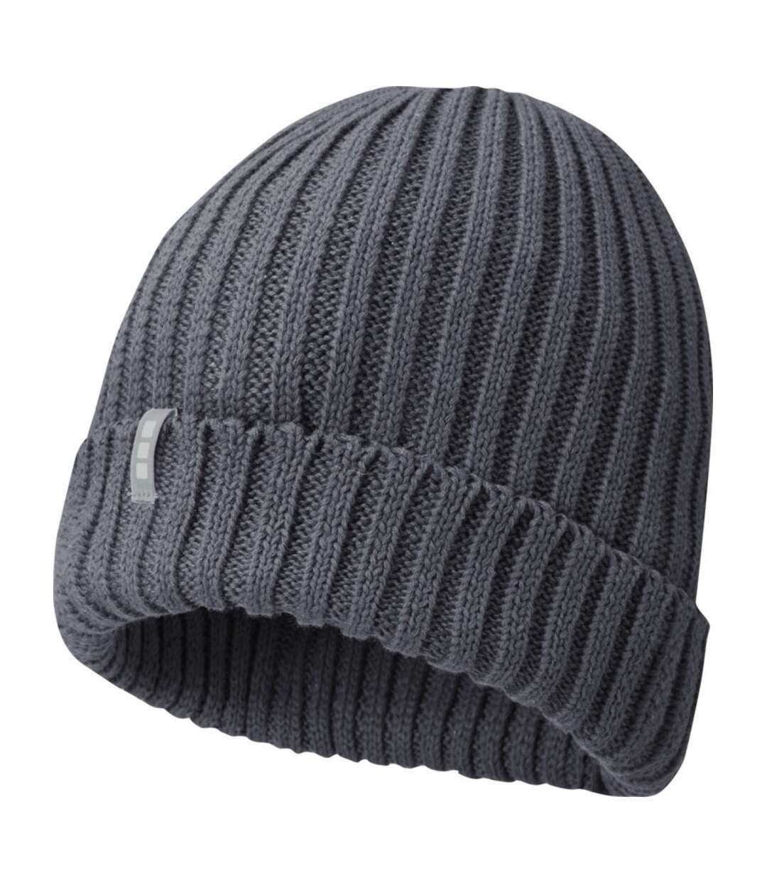 Unisex adult ives organic cotton beanie storm grey Elevate-3