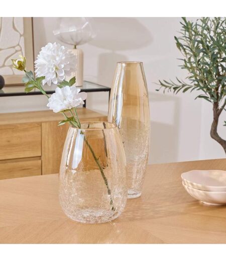 Vase en Verre Craquelé Alexis 40cm Transparent