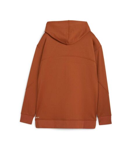 Sweat à capuche zippé marron femme puma train - l