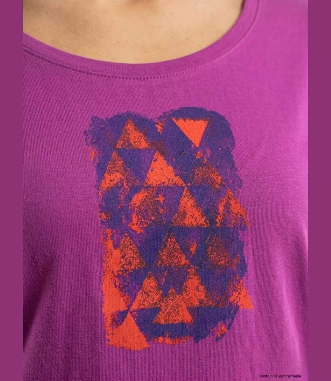 Mayflower NEON1 : Tee-shirt manches longues rose fushia 100% coton éclatant-4