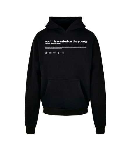 Mens Influenced Hoodie Black Lost Youth