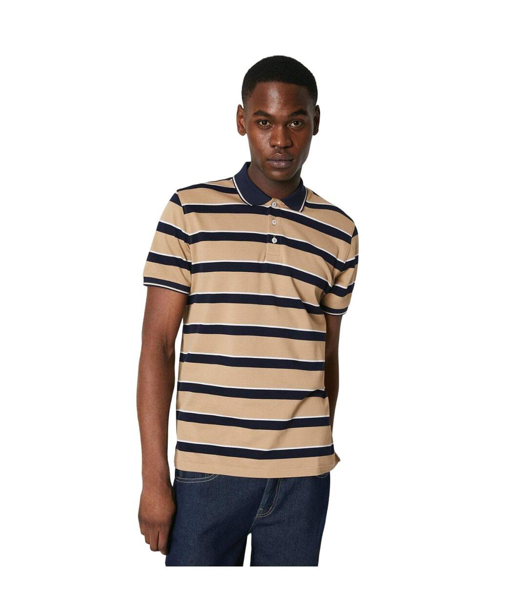 Polo homme beige pâle Maine-1