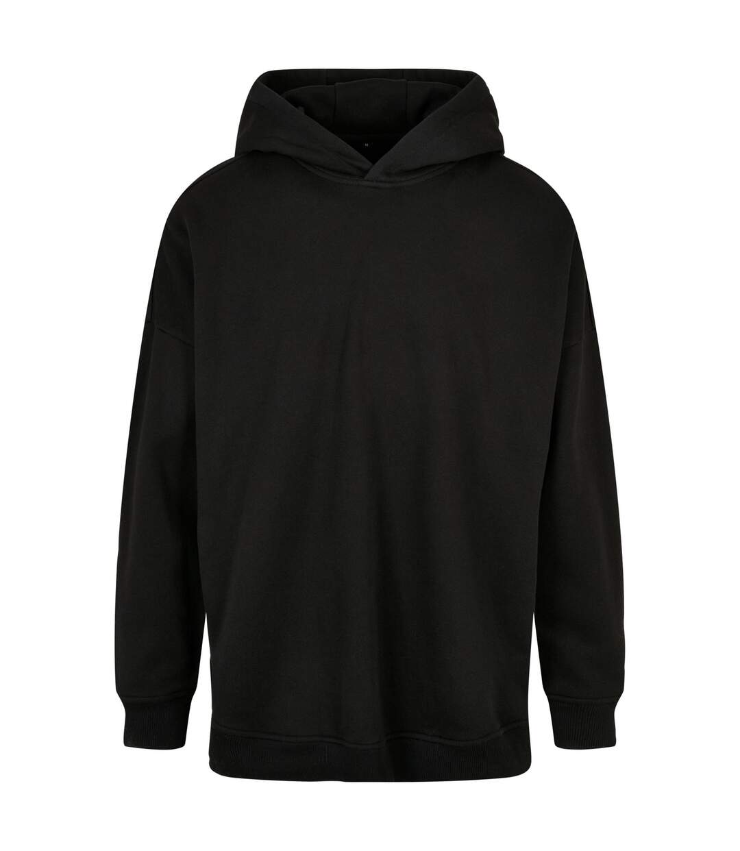 Mens Oversized Cut-on Hoodie Noir Build Your Brand-1