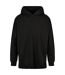 Mens Oversized Cut-on Hoodie Noir Build Your Brand-1