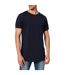 T-shirt Manches À Revers Motif/style Façonné Homme Bleu Nuit Urban Classics-1