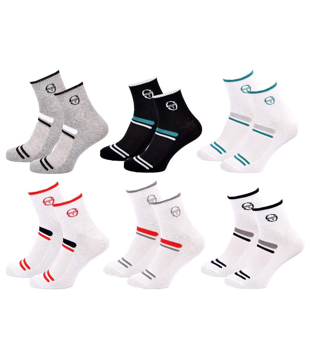 Chaussettes SERGIO TACCHINI QUARTER 6 Pcs 7015-1