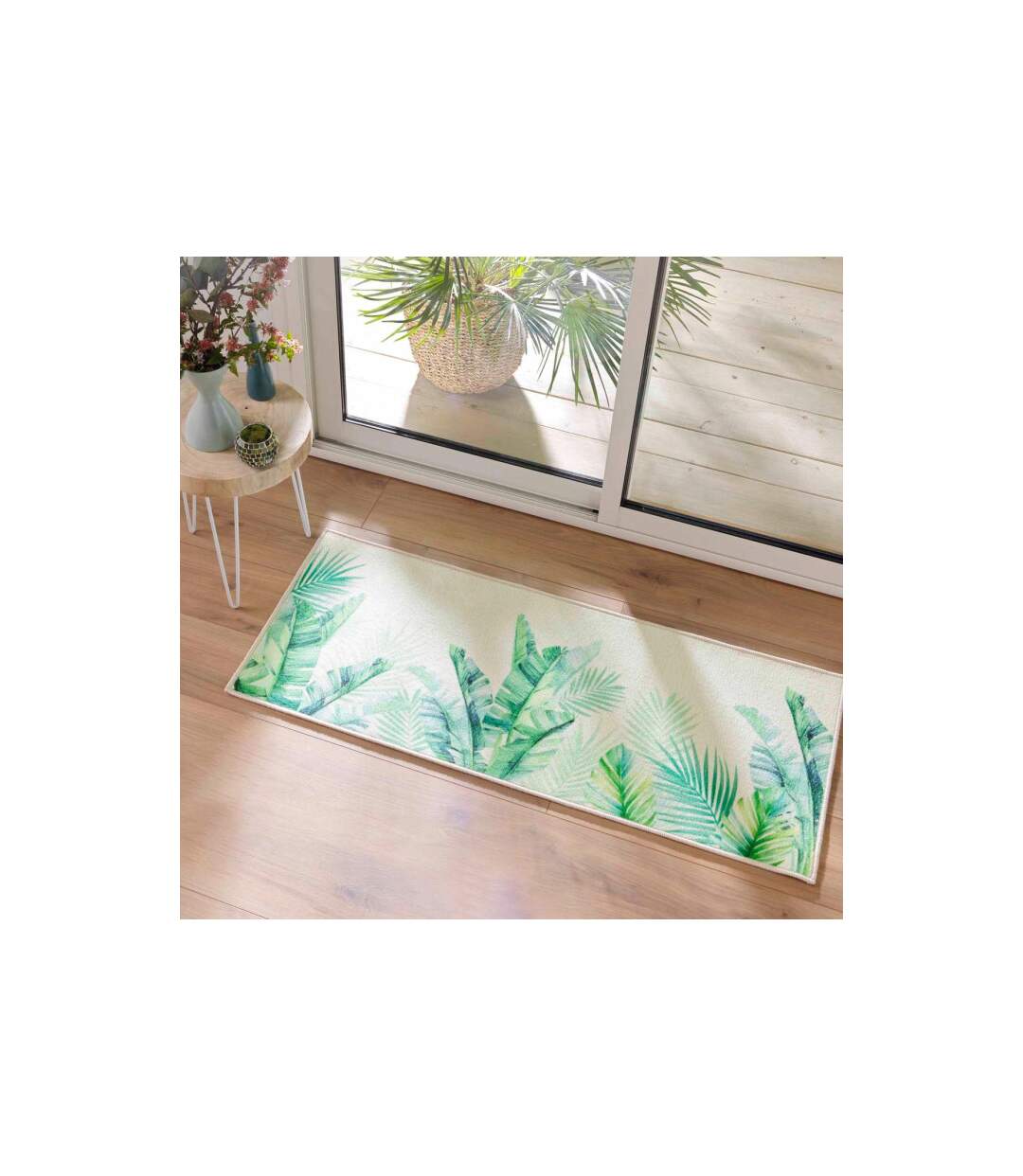 Tapis Déco Imprimé Native 50x120cm Vert-4