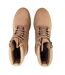 Womens/ladies Leather Lace Up Ankle Boots Taupe Grey Timberland-3