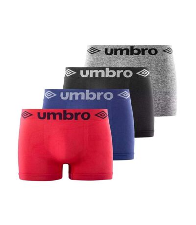 x4 boxers noir/rouge/bleu  homme umbro as1b1 - l/xl