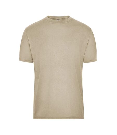 T-shirt Bio Workwear Homme Beige Gris James And Nicholson