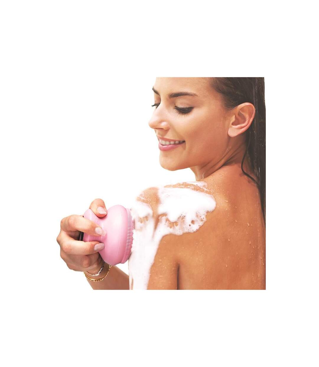 Brosse en Silicone Corps Nettoyante 9cm Rose-3