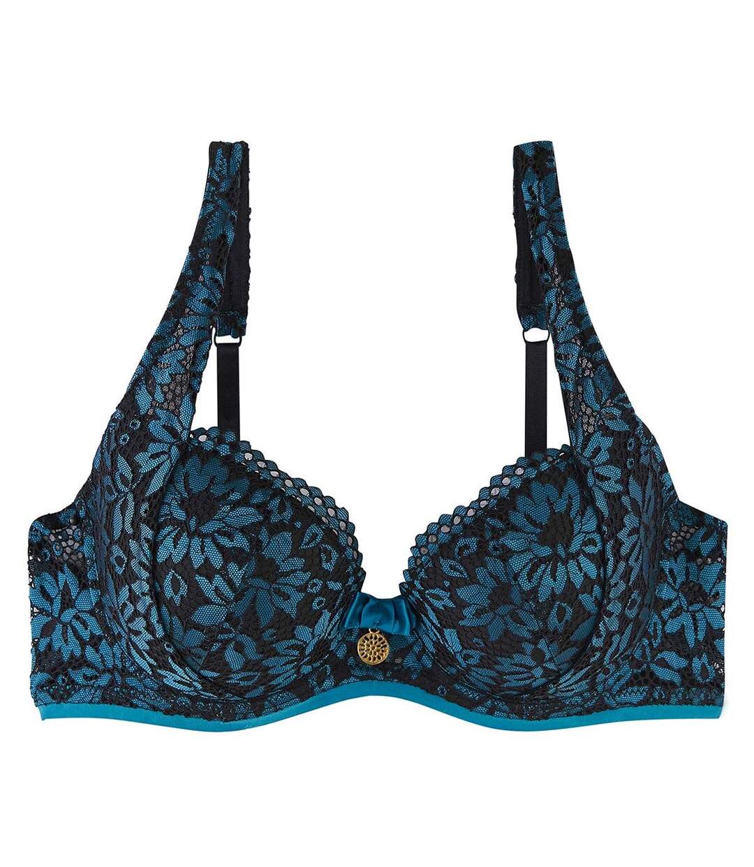 Soutien-gorge ampliforme coque moulée turquoise Bergamote