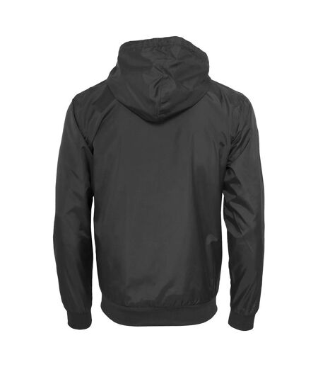 Unisex Adult Windrunner Jacket Black Red Build Your Brand