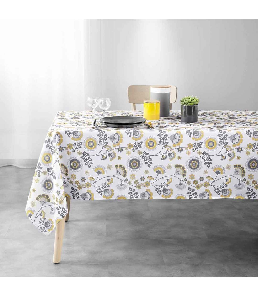 Nappe Imprimée Garance 145x240cm Jaune-3