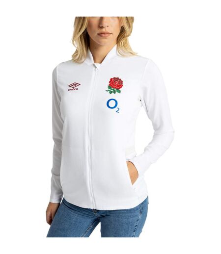 Umbro Womens/Ladies 23/24 England Rugby Anthem Jacket (Brilliant White/Foggy Dew) - UTUO1611