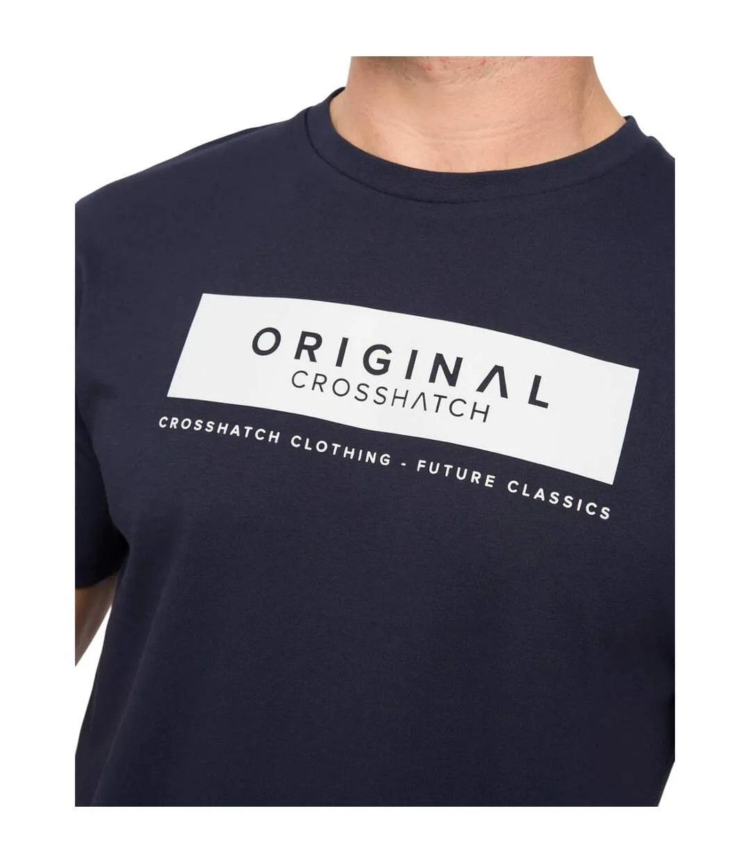 Mens Jamstate T-shirt Navy Crosshatch-4