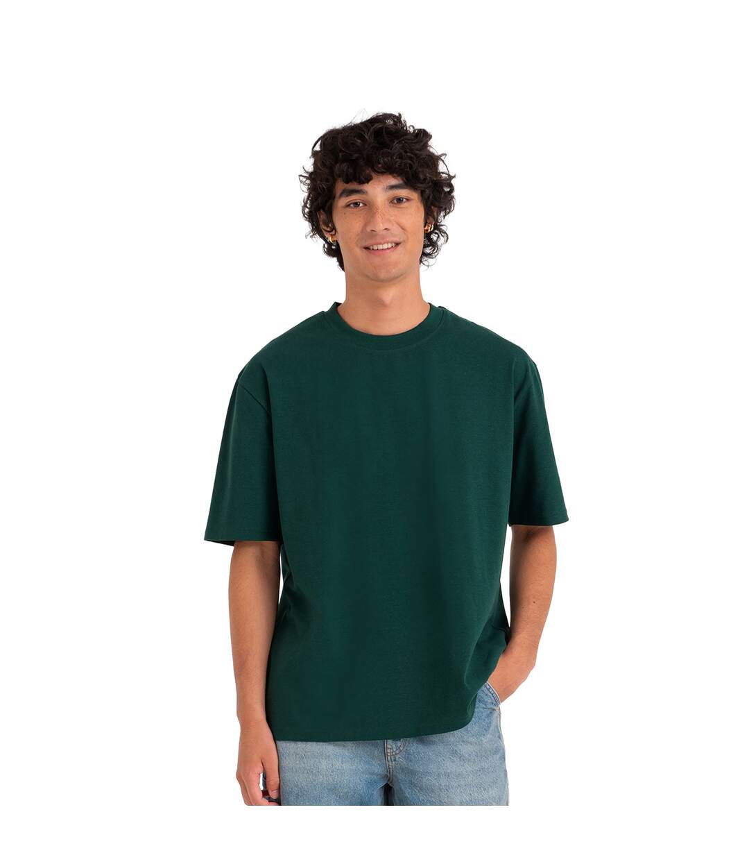 Unisex Adult Arrow Heavy Oversized T-shirt Green Ecologie-3