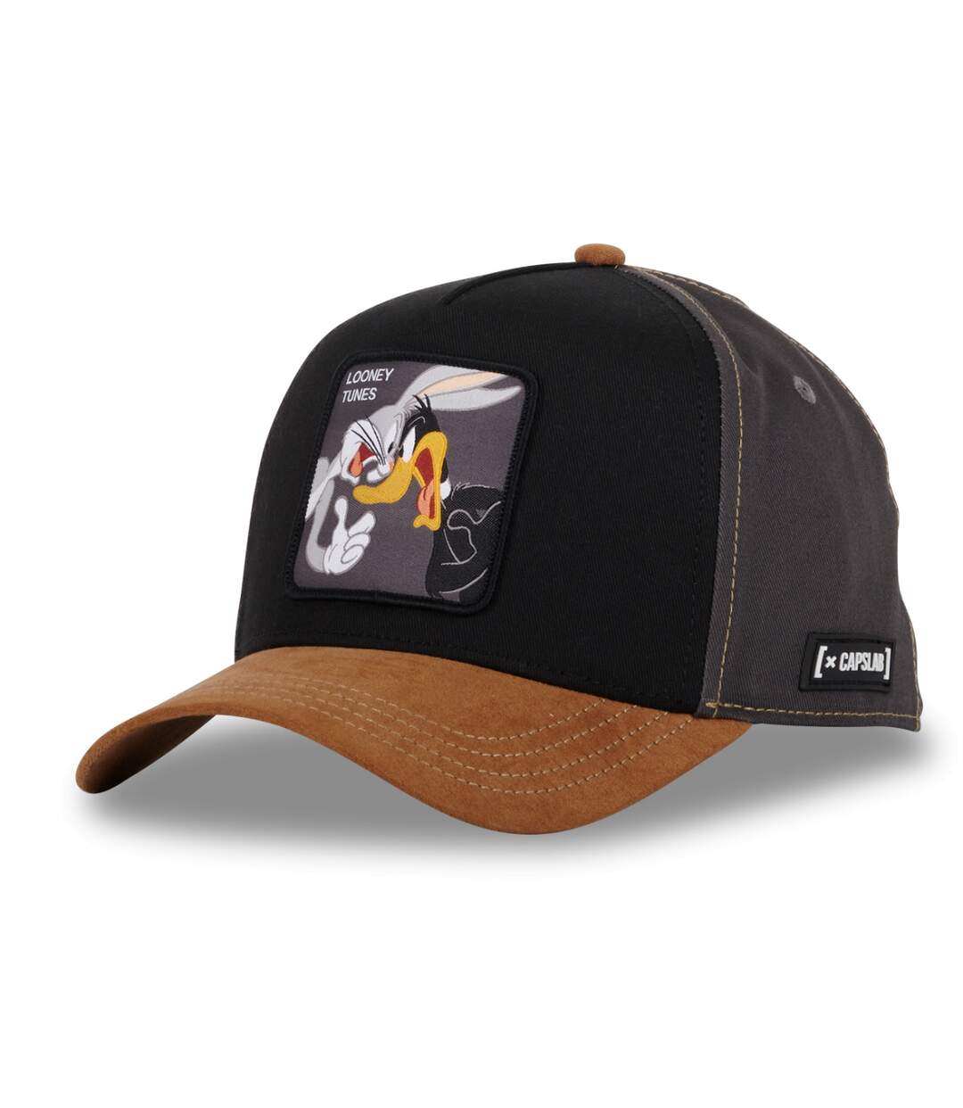 Casquette homme trucker mix de matière Looney Tunes Bugs ans Daffy Capslab-1