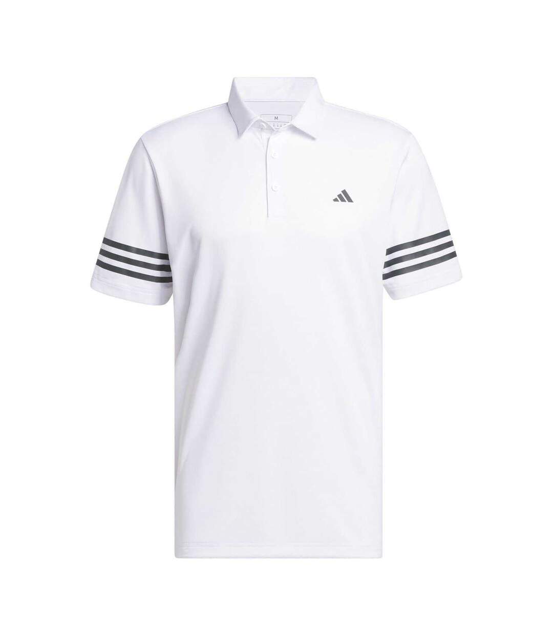 Polo Motif/style Rayé Homme Blanc Adidas-1