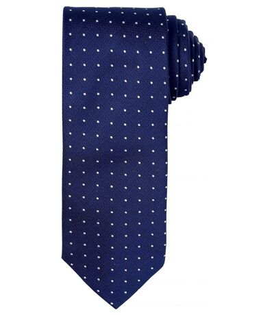 Cravate à petits pois - PR781 - bleu marine et blanc