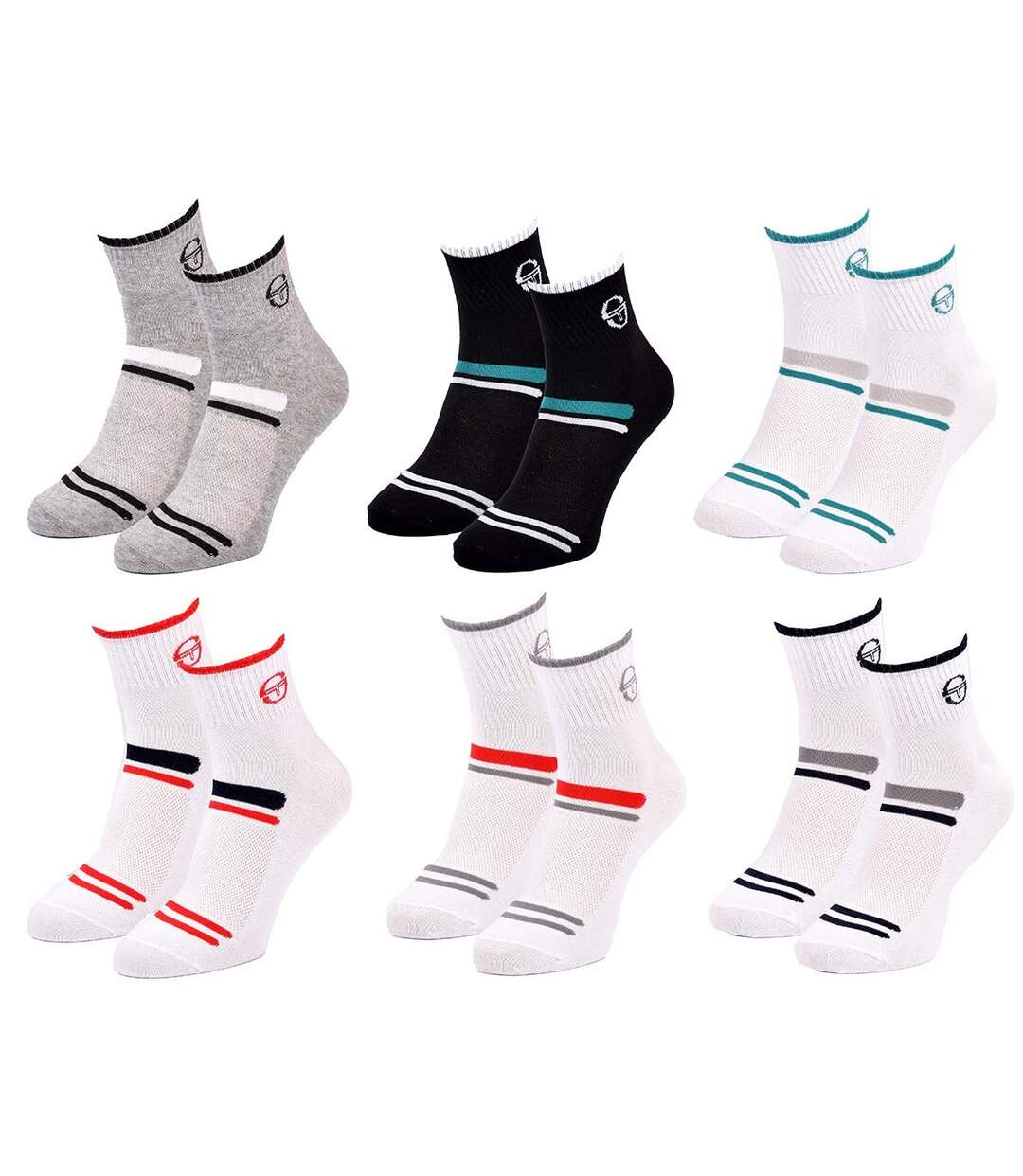 Chaussettes SERGIO TACCHINI QUARTER 6 Pcs 7015-2