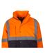 Veste bomber homme orange fluo / bleu marine Yoko-2