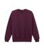 Mens midweight crew neck sweatshirt maroon Gildan-1