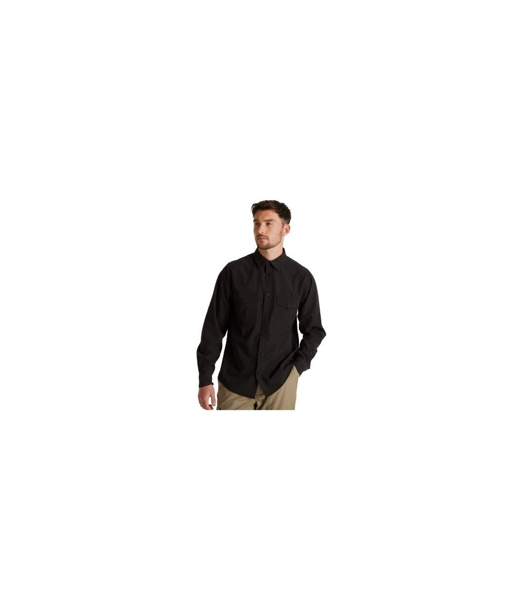 Mens Kiwi Long-sleeved Shirt Black Craghoppers Expert-1