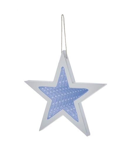 Christmas Shop LED Star Infinity Mirror (Blue) (One Size) - UTRW7384