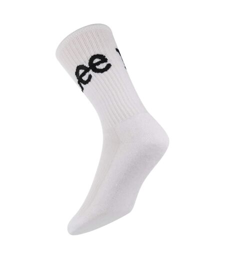 Lot De 3  Chaussettes Motif/style Lettrage Crorbett Homme Blanc Lee