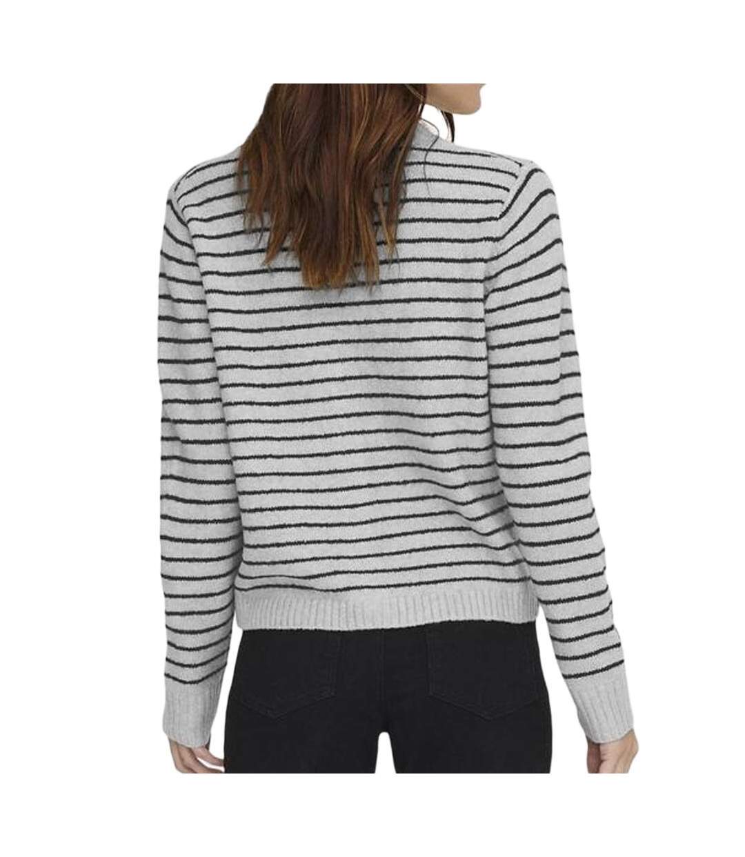 Gilet gris/noir femme only chester-2