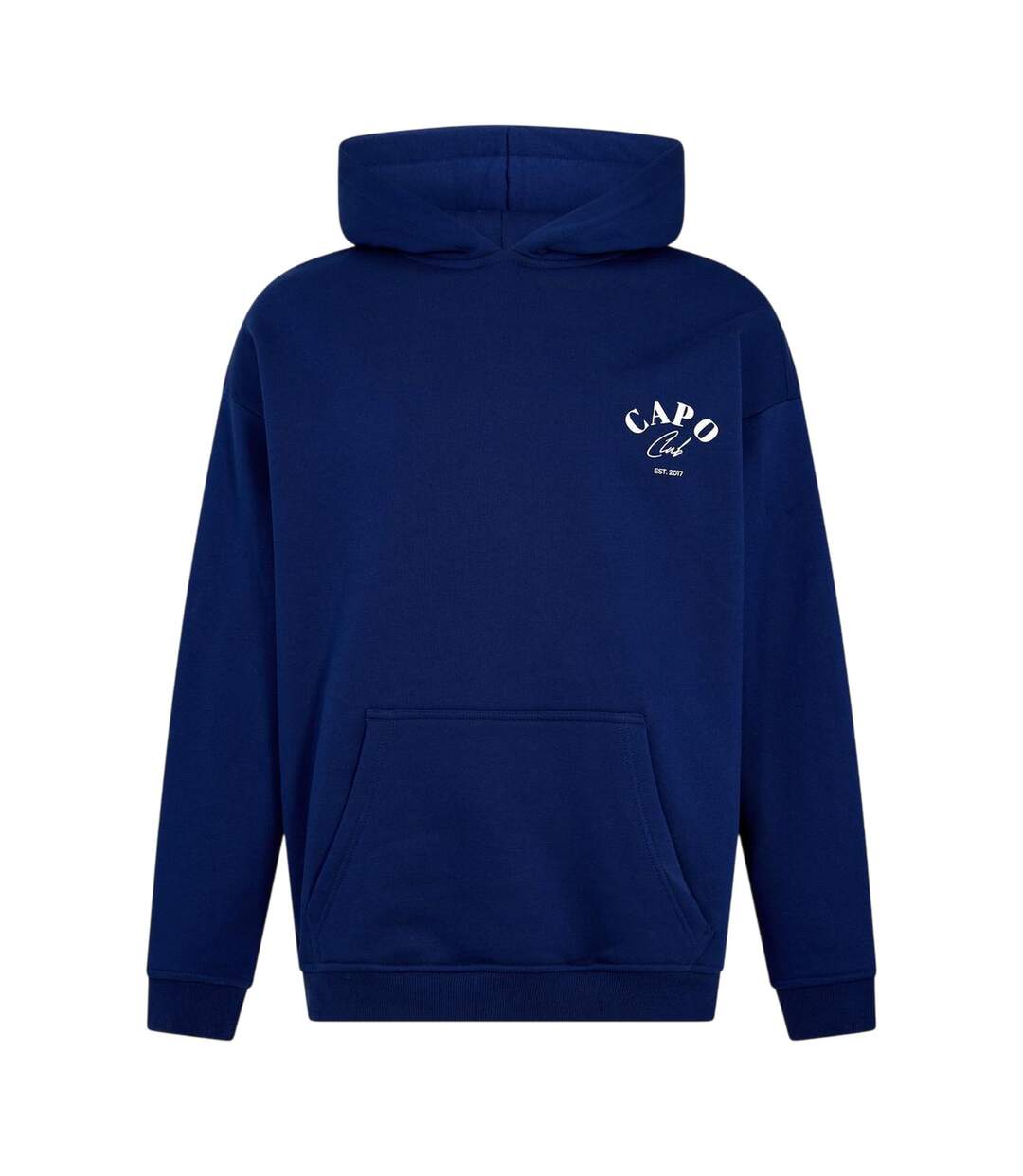 Mens Club Hoodie Navy White Capo-2