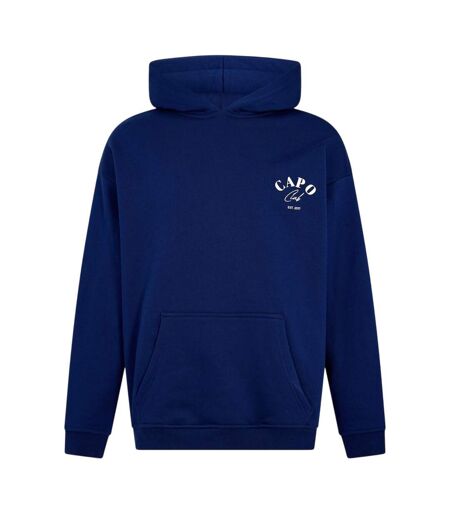 Mens Club Hoodie Navy White Capo