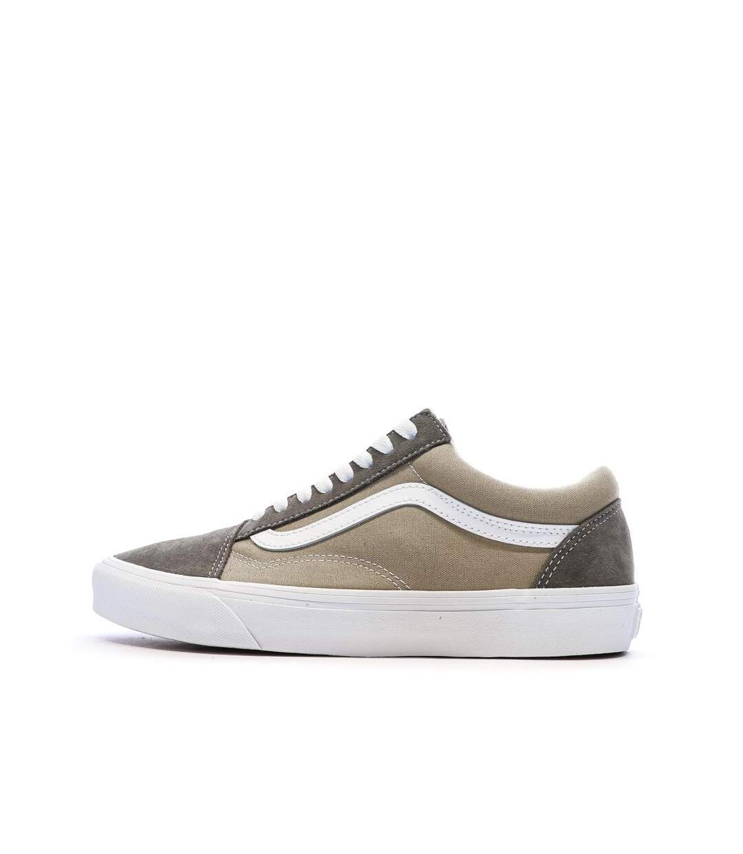 Baskets marron/beige homme vans old skool canvas block b-1