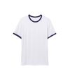Alternative Apparel Mens 50/50 Vintage Jersey Ringer T-Shirt (White/Navy)