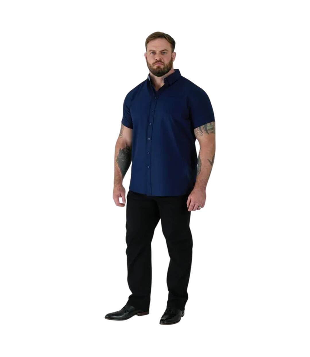 Mens James D555 Oxford Kingsize Tall Shirt Navy Duke-4