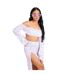 Womens/ladies Long-sleeved Crop Top Lilac Missy Empire-1