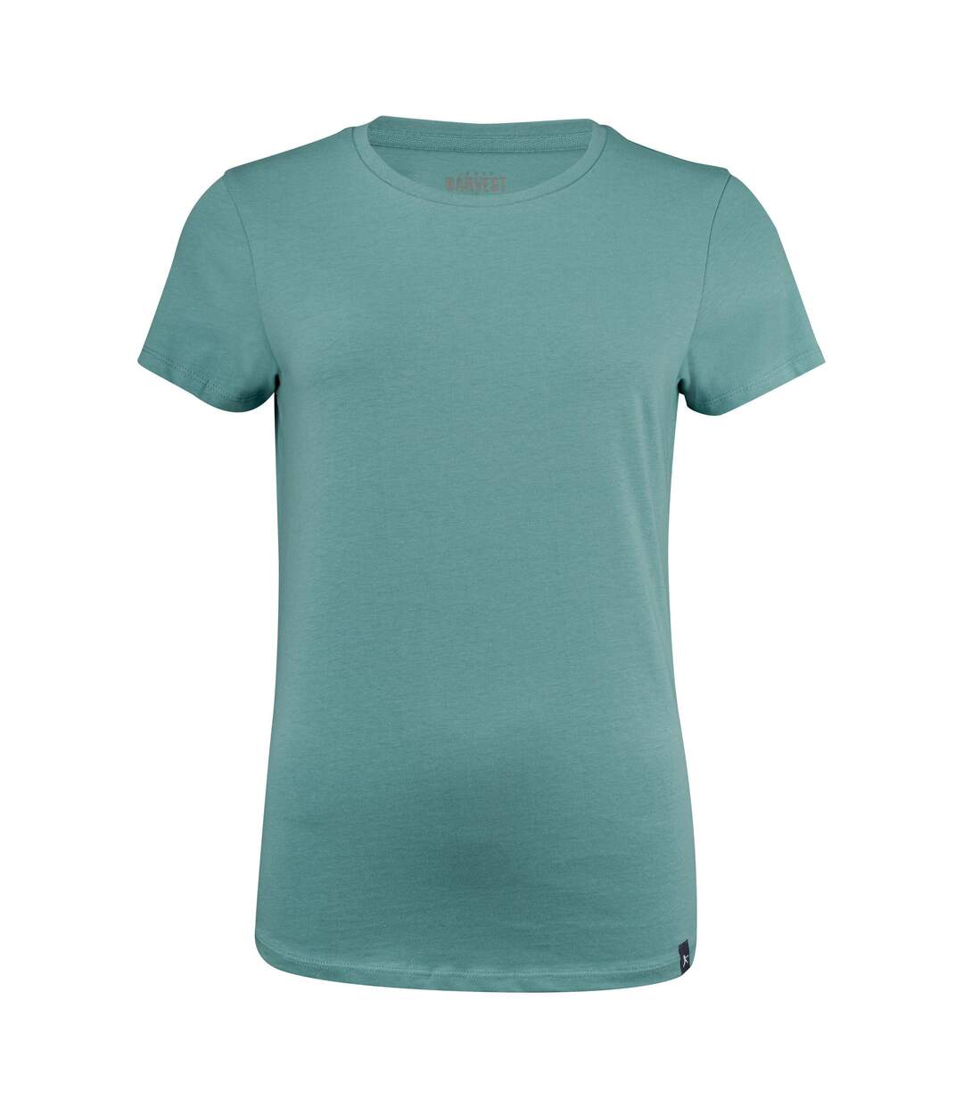 Womens/ladies American U T-shirt Grey Melange Harvest-1