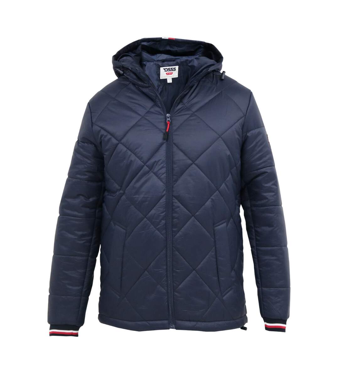 Mens d555 angus diamond quilted kingsize puffer jacket navy Duke