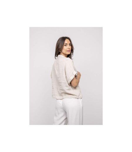 Chemise manches courtes lin OTTILIA - Dona X Lisa