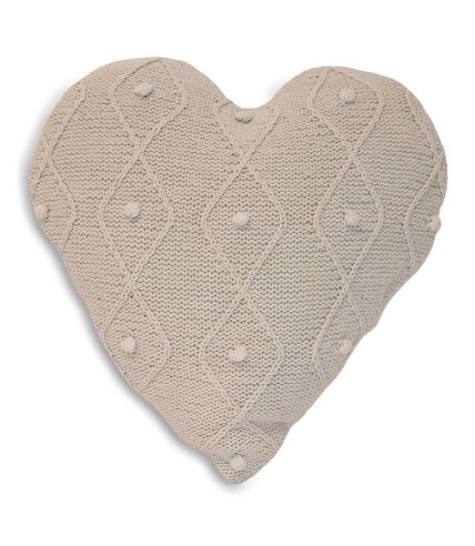 Argyll cushion cover heart light grey Riva Home