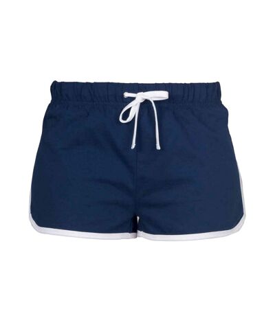 Short rétro femme bleu marine / blanc Skinni Fit