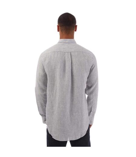 Chemise Motif/style Fines Rayures Homme Blanc Gant