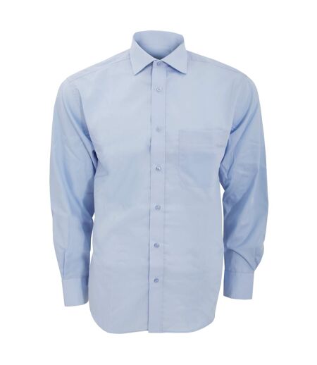 Kustom Kit Mens Premium Non Iron Long Sleeve Shirt (Light Blue) - UTBC597